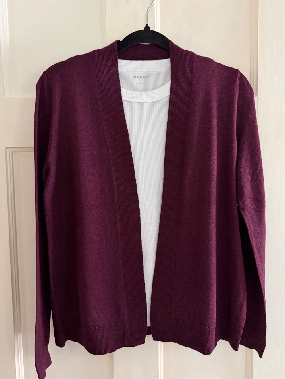 Old Navy burgundy open cardigan. Size S.